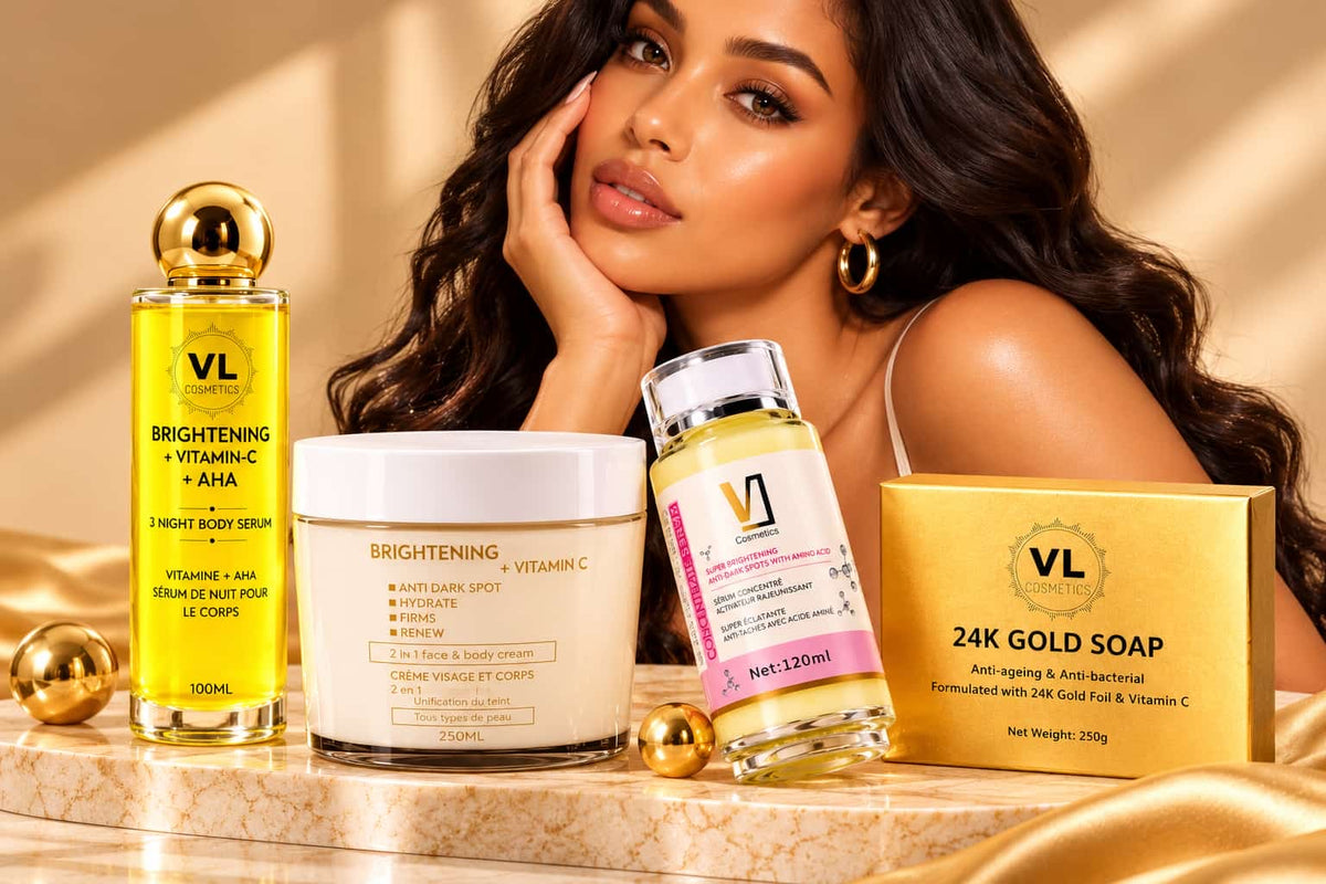 VL Vitamin C + AHA Brightening Set with Rejuvenate Serum & 24K Gold Soap