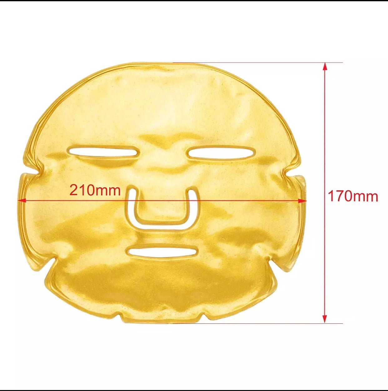 4 masques faciaux au collagène et à l'hydrogel d'or 24 carats (60 g par sachet)
