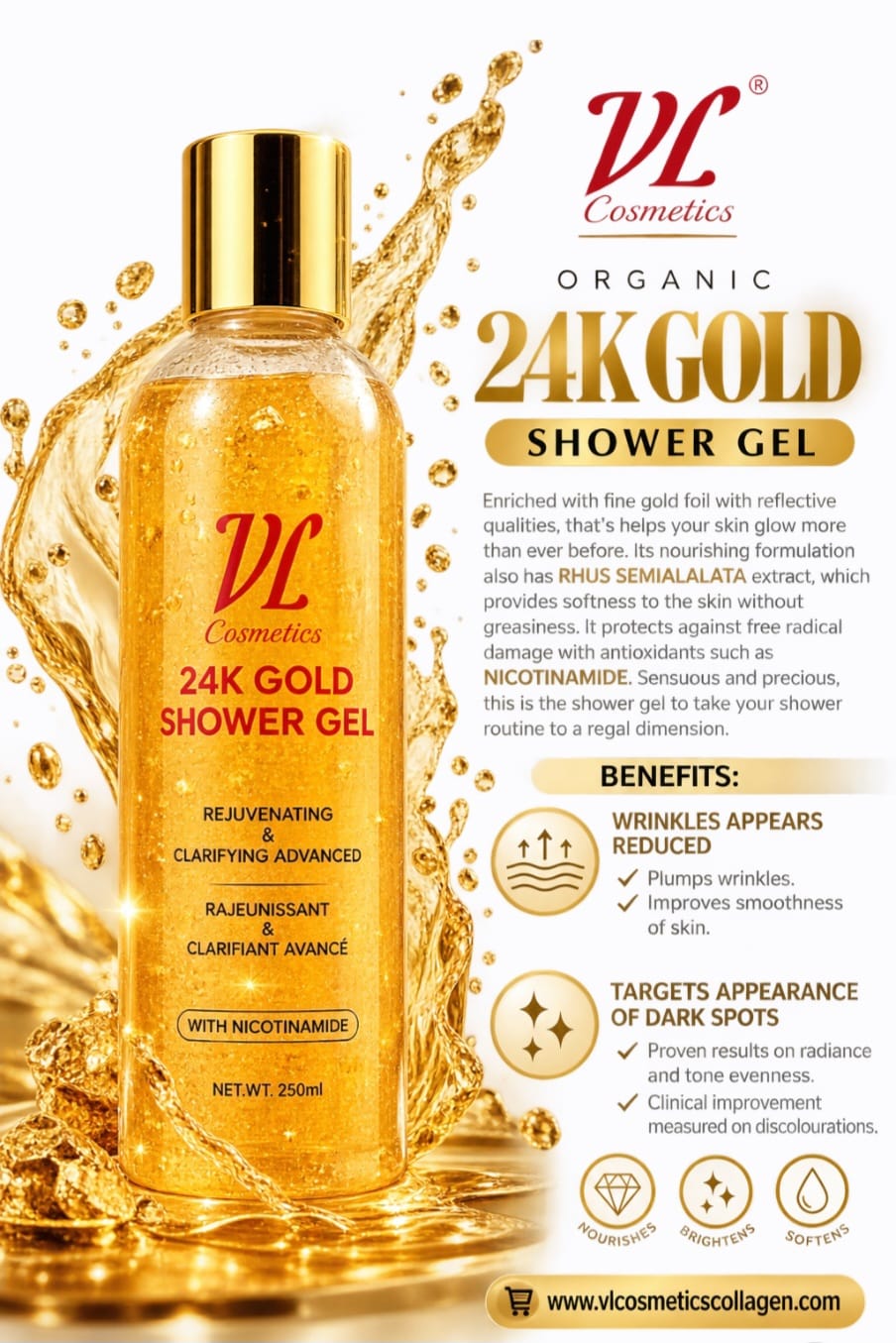 VL organic 24K Gold Shower Gel