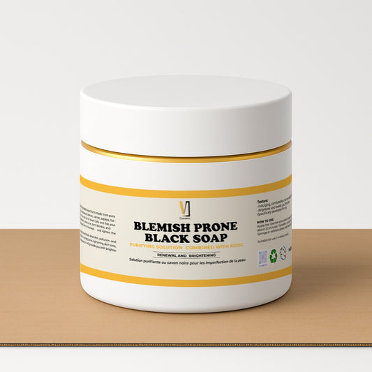 Blemish prone black soap combined with Kojic Soap